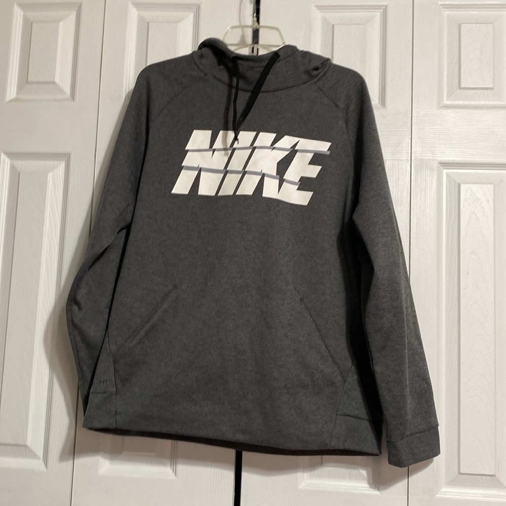 Nike Gray Hoodie with White Logo